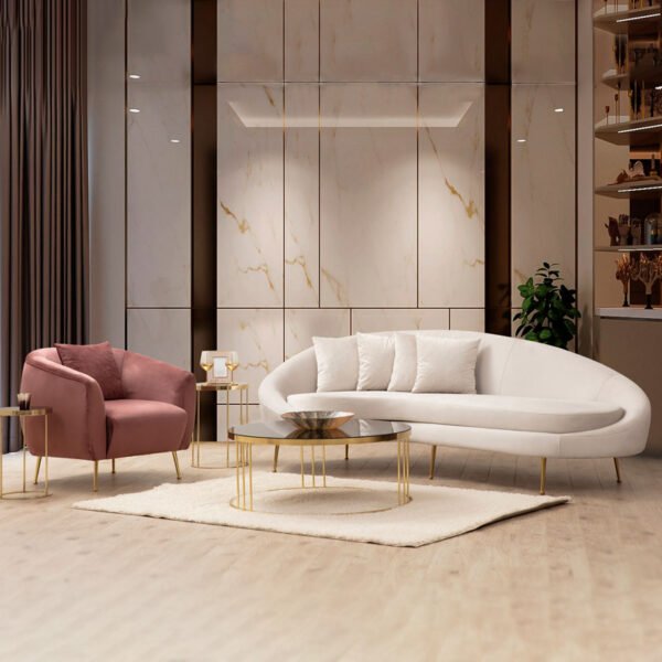 Πολυθρόνα PWF-0574 House Genius ύφασμα ροζ 70x82x82εκ - Image 4