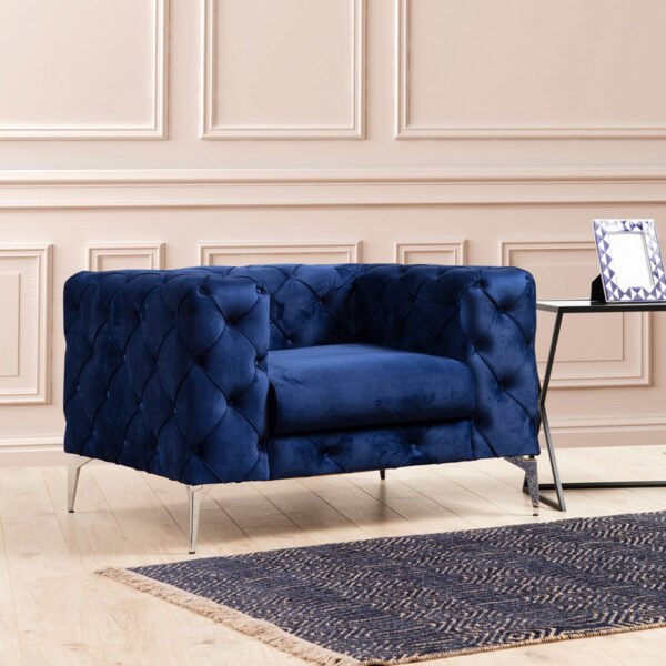 Πολυθρόνα PWF-0579 House Genius ύφασμα μπλε 108x90x70εκ - Image 2