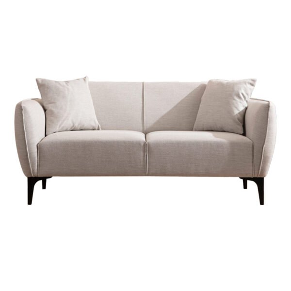 Καναπές 2θέσιος PWF-0565 House Genius ύφασμα λευκό-γκρι 160x95x67εκ - Image 3