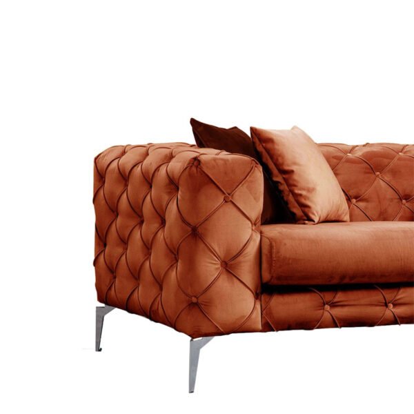 Καναπές 2θέσιος PWF-0579 House Genius ύφασμα κεραμιδί 197x90x73εκ - Image 3
