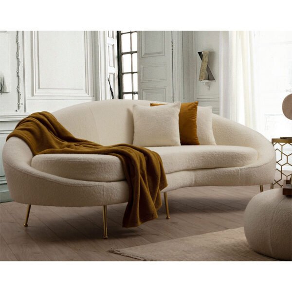 Καναπές 3θέσιος PWF-0589 House Genius ύφασμα cream 255x120x85εκ - Image 2