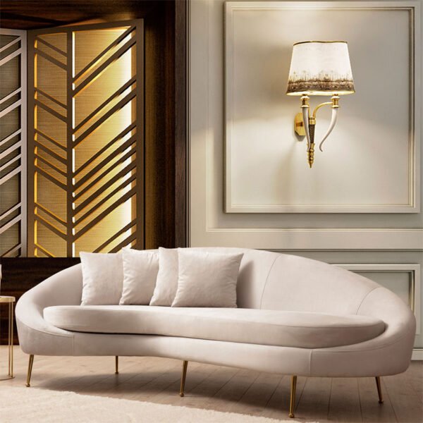 Καναπές 3θέσιος PWF-0574 House Genius δεξιά γωνία μπεζ 255x120x85εκ - Image 2