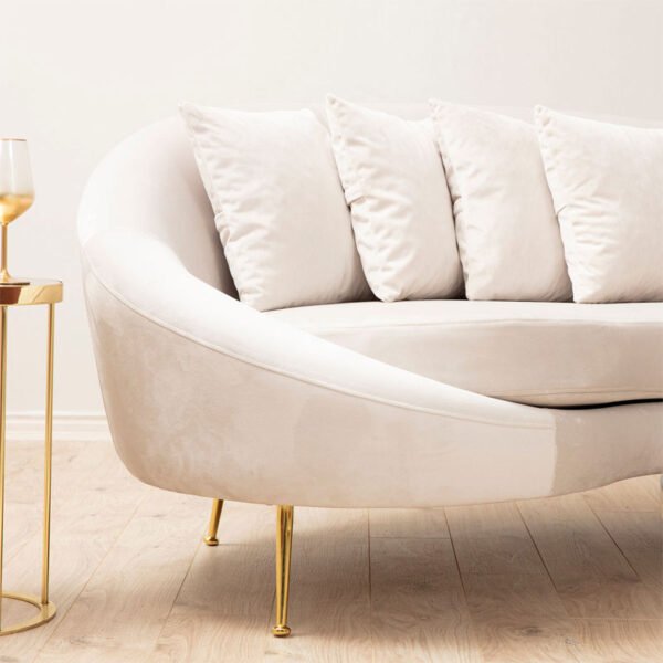 Καναπές 3θέσιος PWF-0574 House Genius δεξιά γωνία μπεζ 255x120x85εκ - Image 3