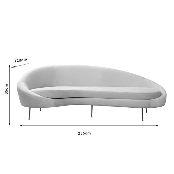 Καναπές 3θέσιος PWF-0574 House Genius δεξιά γωνία μπεζ 255x120x85εκ - Image 4