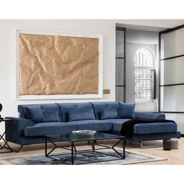Γωνιακός καναπές PWF-0575 House Genius αριστερή γωνία ύφασμα μπλε 308/190x92εκ - Image 2