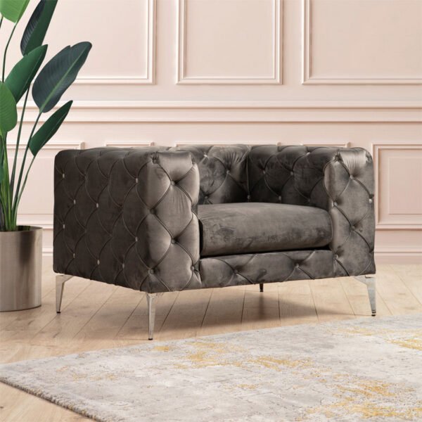 Πολυθρόνα PWF-0579 House Genius ύφασμα ανθρακί 108x90x70εκ - Image 2