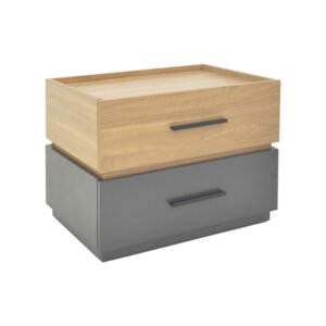 Κομοδίνο Sonlen House Genius mdf σε sonoma-ανθρακί απόχρωση 60x40x44.5εκ