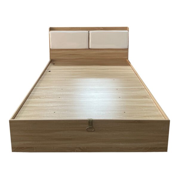 Κρεβάτι Akvare House Genius διπλό με αποθηκευτικό χώρο mdf σε φυσική απόχρωση 150x200εκ - Image 4