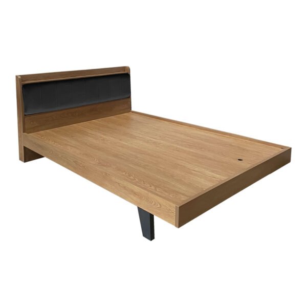 Κρεβάτι Frankly House Genius mdf-pu σε καρυδί-μαύρο απόχρωση 150x200εκ - Image 3