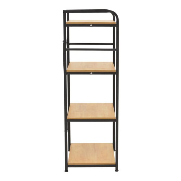 Ραφιέρα επιδαπέδια Depo House Genius μέταλλο μαύρο-mdf σε oak απόχρωση 60x40x120εκ - Image 2