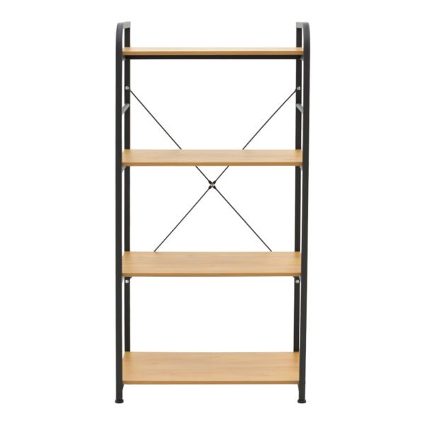 Ραφιέρα επιδαπέδια Depo House Genius μέταλλο μαύρο-mdf σε oak απόχρωση 60x40x120εκ - Image 3
