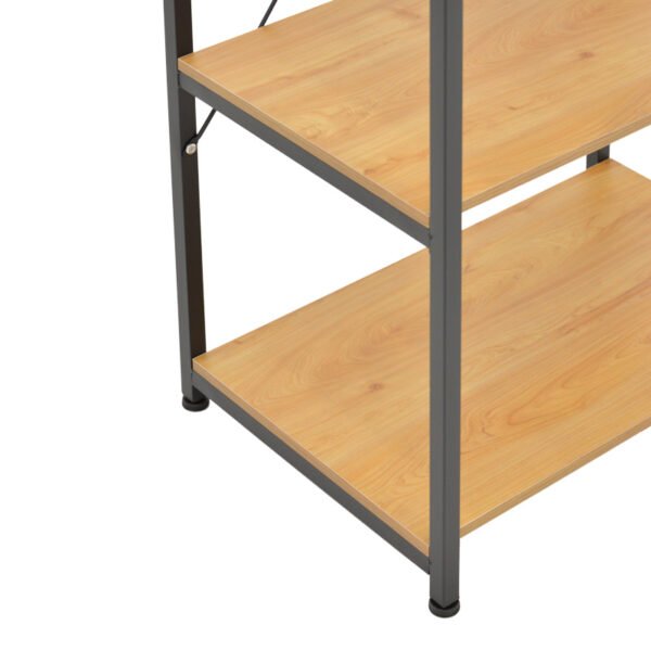 Ραφιέρα επιδαπέδια Depo House Genius μέταλλο μαύρο-mdf σε oak απόχρωση 60x40x120εκ - Image 5