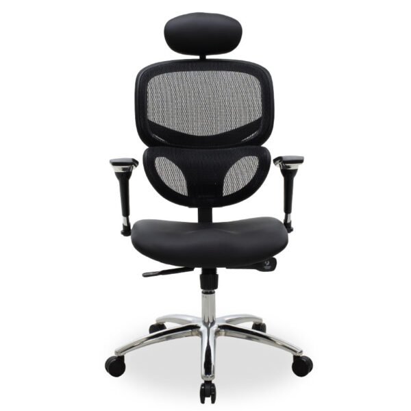 Καρέκλα γραφείου διευθυντή Freedom House Genius Premium Quality μαύρο pu-mesh