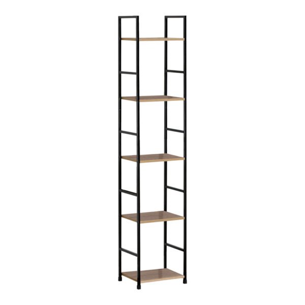 Βιβλιοθήκη Azuel House Genius φυσικό-μαύρο μέταλλο 29x23.5x144εκ