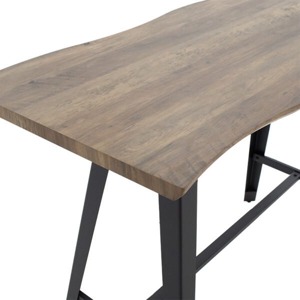 Tραπέζι μπαρ Fortitude House Genius MDF καρυδί - πόδι μαύρο 140x70x103.5εκ - Image 4