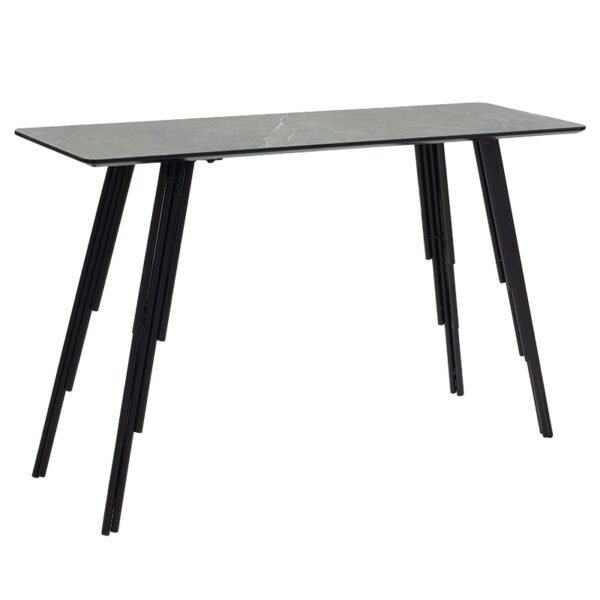 Κονσόλα Lifo House Genius MDF ανθρακί cement-μαύρο 120x40x75εκ