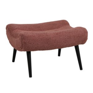 Σκαμπό - υποπόδιο Silla House Genius μπουκλέ ύφασμα σε σάπιο- μήλο απόχρωση 68x58x40εκ