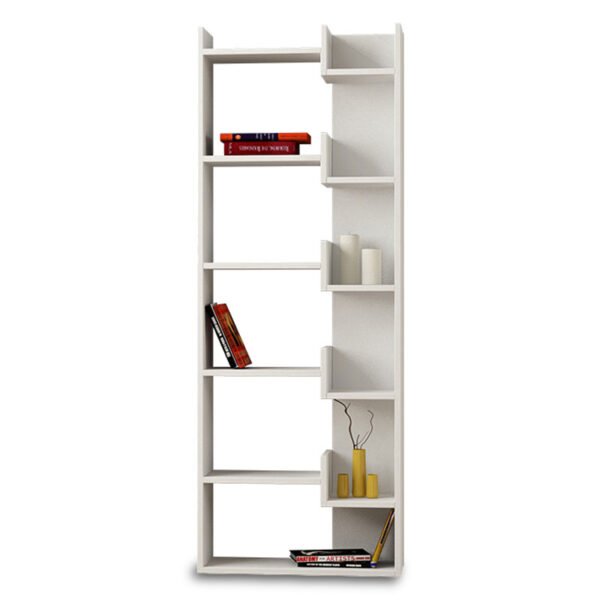 Βιβλιοθήκη Oppa House Genius χρώμα λευκό 61x22x162εκ