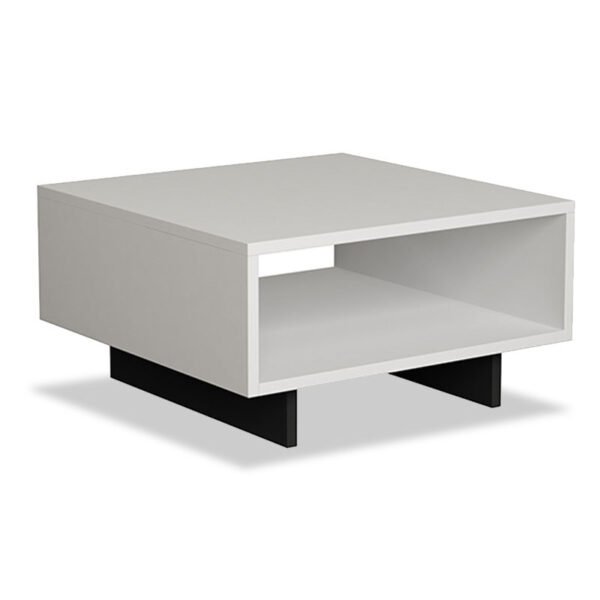 Τραπέζι σαλονιού Hola House Genius antique λευκό-ανθρακί 60x60x32εκ