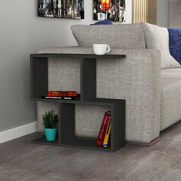 Βοηθητικό τραπέζι Homemania House Genius χρώμα ανθρακί 60x20x60εκ - Image 2