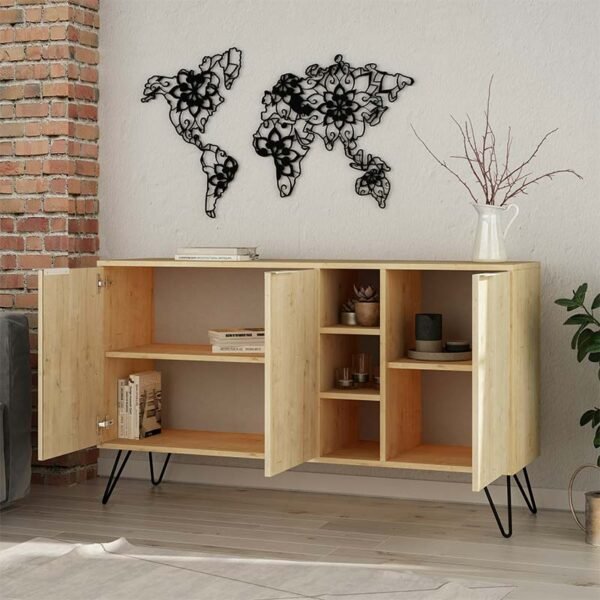 Μπουφές Clara House Genius χρώμα light oak 142x35.5x83εκ - Image 3