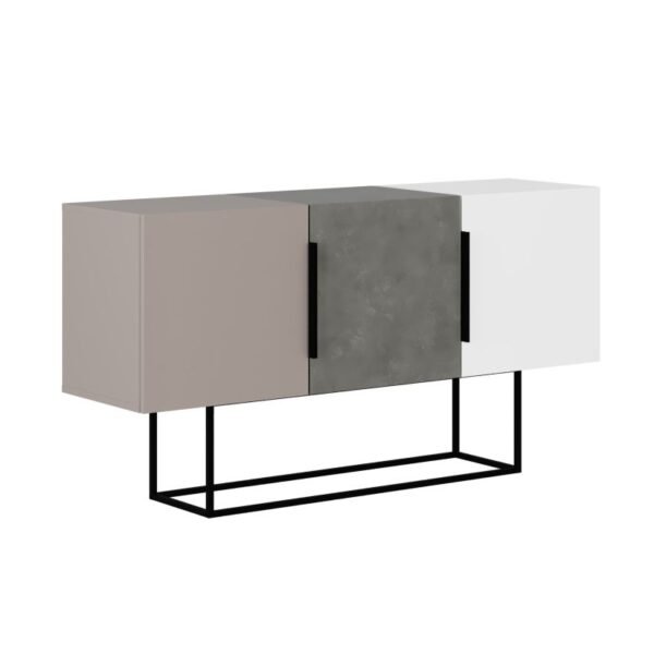 Μπουφές Estella House Genius γκρι antique-μόκα-λευκό 150x42x79.5εκ