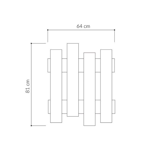 Κρεμάστρα Wave House Genius ανθρακί μελαμίνης 64x4x81εκ - Image 4