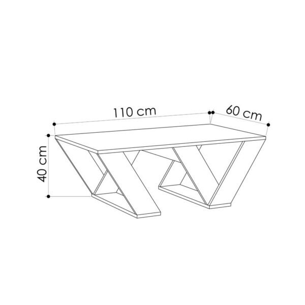 Τραπέζι σαλονιού Pipra House Genius σε χρώμα φυσικό 110x60x40 - Image 3