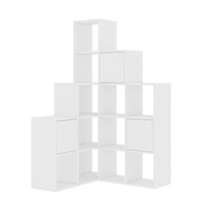 Βιβλιοθήκη Paleo House Genius λευκό μελανίνη 150.8x28x150.8εκ