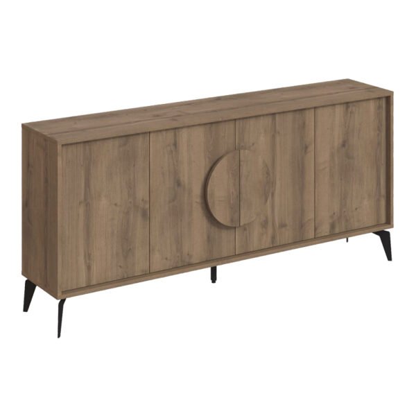 Μπουφές Gora House Genius σε απόχρωση ανοιχτό καρυδί 180x35.6x82εκ