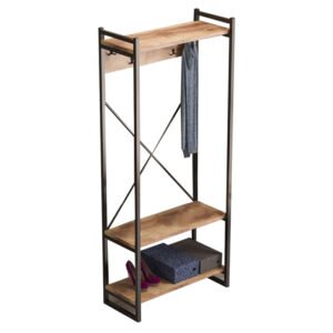 Έπιπλο εισόδου Baker House Genius καρυδί-μαύρο 90x34x180εκ