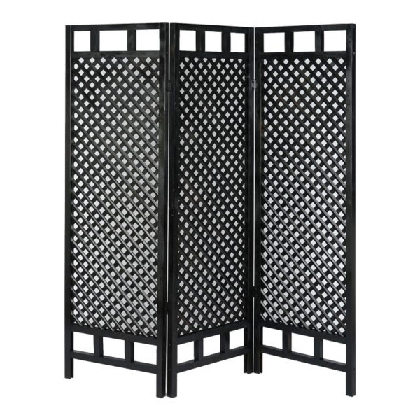 Παραβάν Locky House Genius ξύλο μαύρο 150x2x160εκ