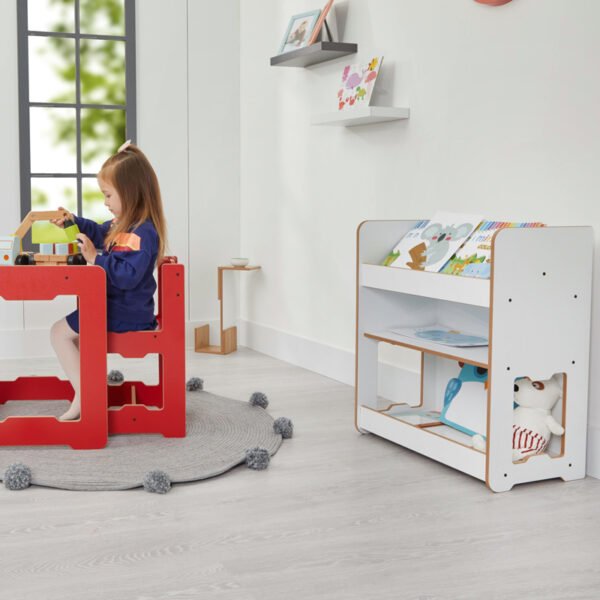 Ραφιέρα Seagull House Genius λευκό mdf 57x34x70εκ - Image 2