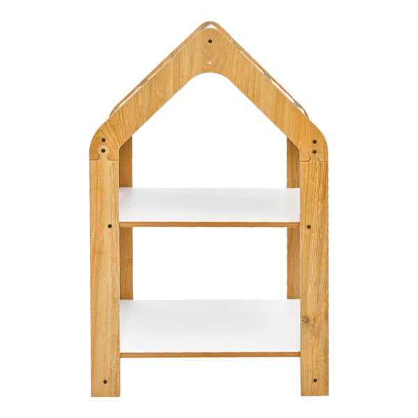 Ραφιέρα Montessori Zoilen House Genius φυσικό-λευκό-ροζ mdf 50x30x80εκ - Image 3