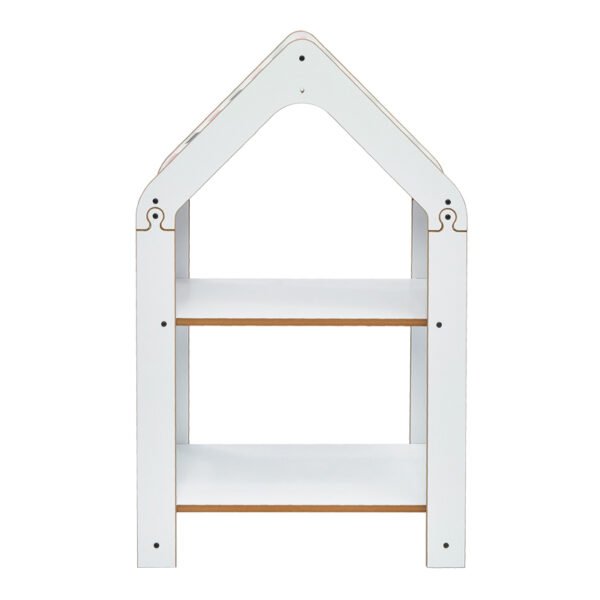 Ραφιέρα Montessori Zoilen House Genius λευκό-ροζ mdf 50x30x80εκ - Image 2