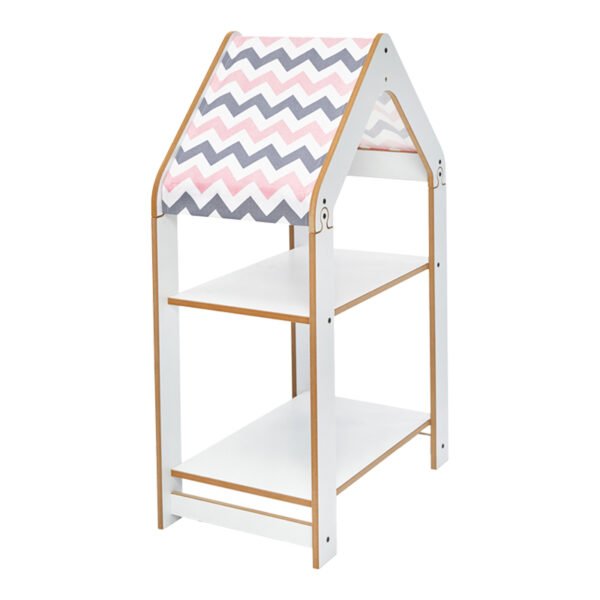 Ραφιέρα Montessori Zoilen House Genius λευκό-ροζ mdf 50x30x80εκ