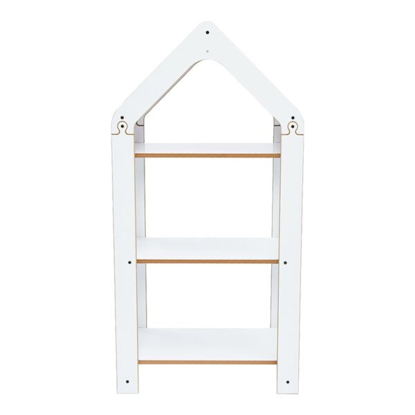 Ραφιέρα Montessori Zoilen I House Genius λευκό-ροζ mdf 50x30x100εκ - Image 2