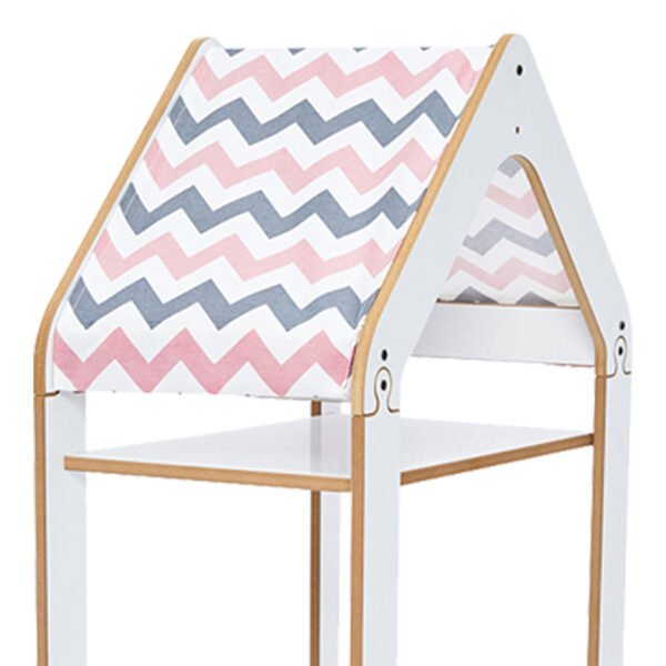 Ραφιέρα Montessori Zoilen I House Genius λευκό-ροζ mdf 50x30x100εκ - Image 3
