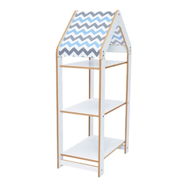 Ραφιέρα Montessori Zoilen I House Genius λευκό-μπλε mdf 50x30x100εκ