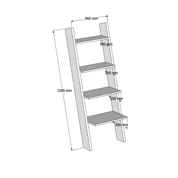Ραφιέρα επιδαπέδια Serjiane House Genius λευκό μελαμίνης 56x30x150εκ - Image 2