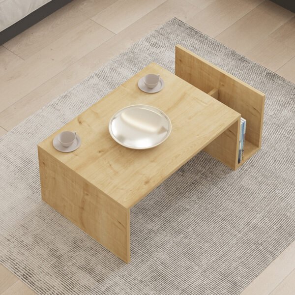 Τραπέζι σαλονιού Poko House Genius σε oak απόχρωση 86.8x50x32,4εκ - Image 3