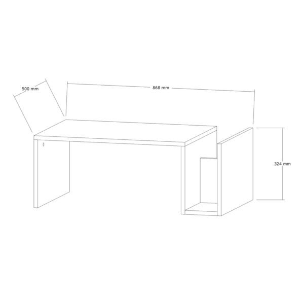 Τραπέζι σαλονιού Poko House Genius σε oak απόχρωση 86.8x50x32,4εκ - Image 6