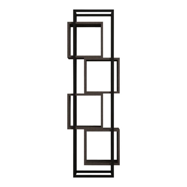 Βιβλιοθήκη Gridur House Genius σε σκούρο καρυδί απόχρωση 44x29x140εκ - Image 4
