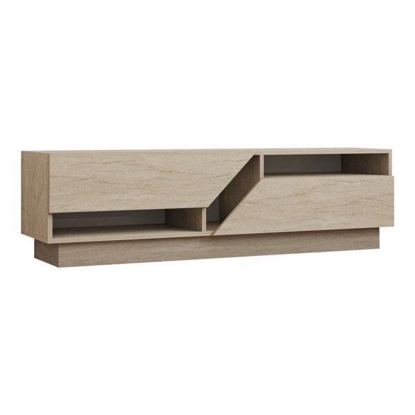Έπιπλο τηλεόρασης Cogo House Genius σε όψη τραβερτίνας 160x40x45εκ