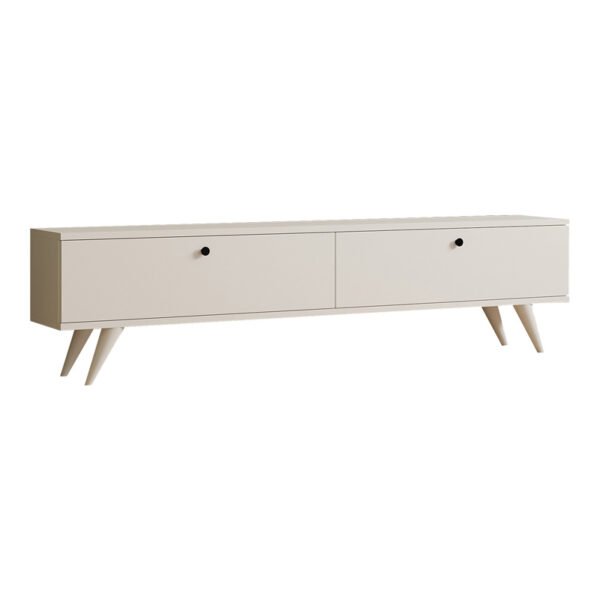 Έπιπλο τηλεόρασης Jate House Genius σε λευκή απόχρωση 160x25x40εκ