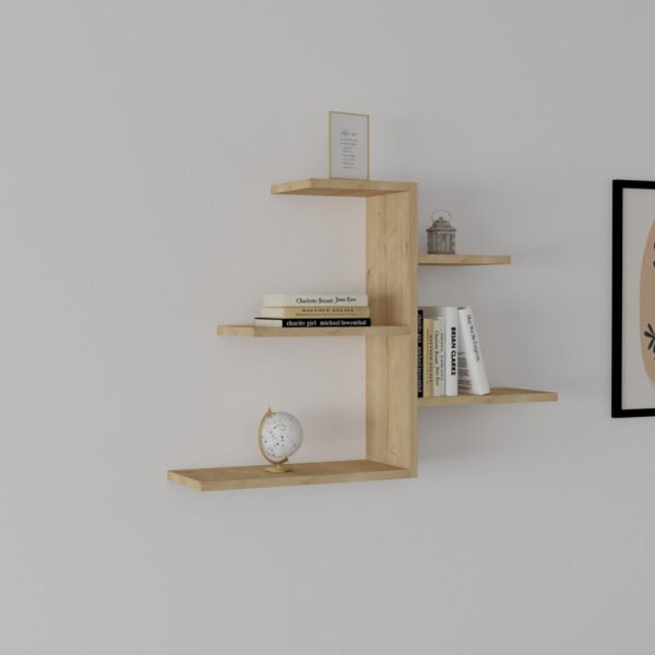 Ραφιέρα τοίχου Callum House Genius σε oak απόχρωση 82.2x19,6x48εκ - Image 2