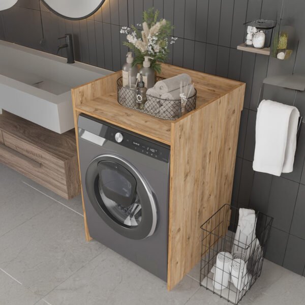 Έπιπλο πλυντηρίου Cuci House Genius σε oak απόχρωση 60x62x99εκ - Image 3