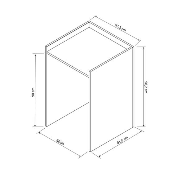 Έπιπλο πλυντηρίου Cuci House Genius σε oak απόχρωση 60x62x99εκ - Image 4