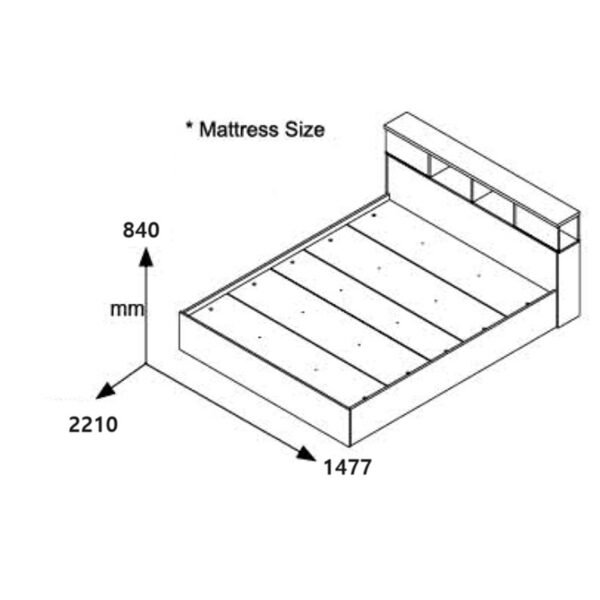 Κρεβάτι OLYMPUS House Genius σε χρώμα wenge 140x200εκ - Image 5