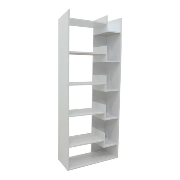 Βιβλιοθήκη Naya House Genius σε λευκή απόχρωση 72x30x182.5εκ